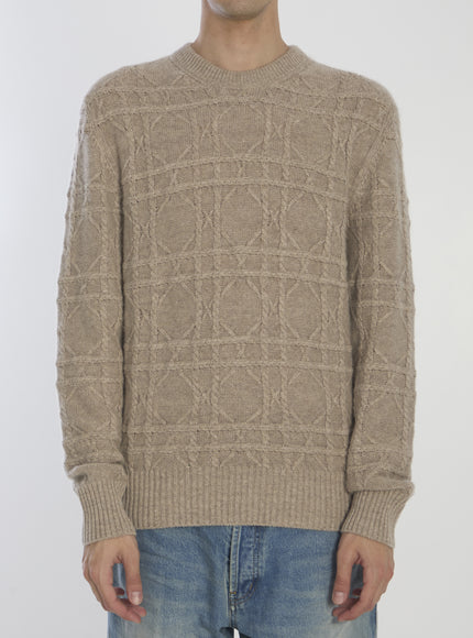 Dior Homme Dior Icons Cannage Sweater Beige