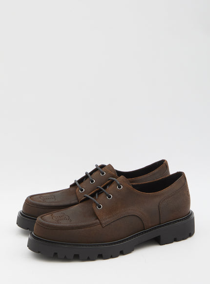 Celine Margaret Derby Shoe In Suede