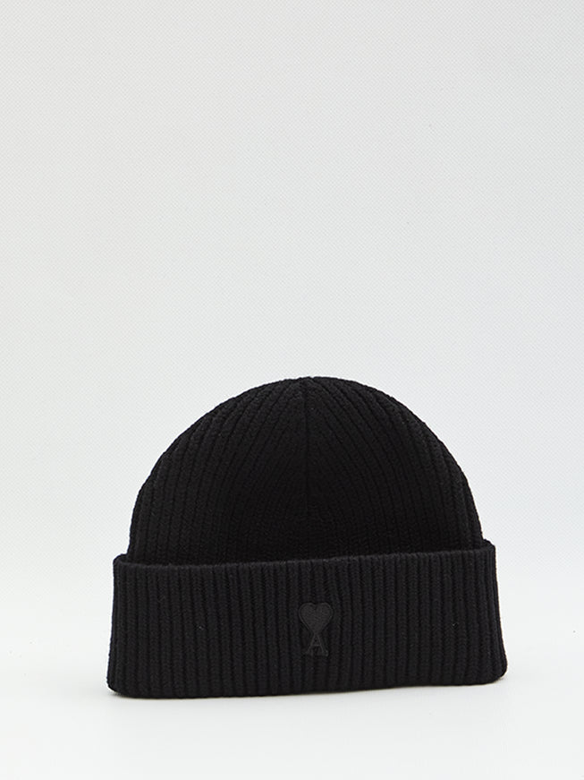 Ami Paris Ami De Coeur Beanie QT Black