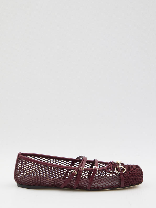 Gucci Ballerina Flats With Horsebit Red