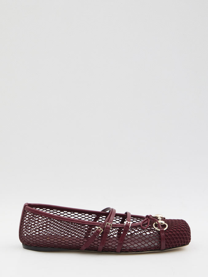 Gucci Ballerina Flats With Horsebit Red