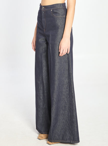 Max Mara Jeans Wide Leg In Denim