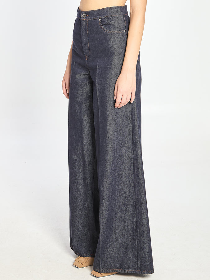 Max Mara Jeans Wide Leg In Denim