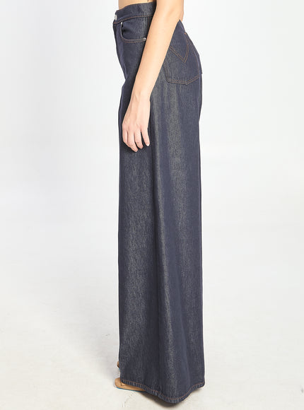 Max Mara Jeans Wide Leg In Denim