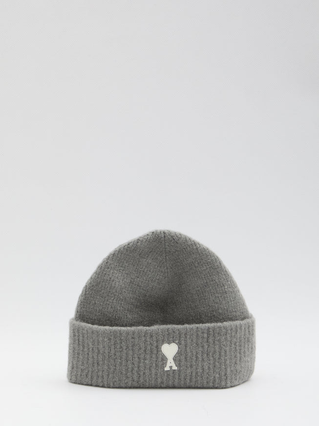 Ami Paris Ami De Coeur Beanie QT Grey