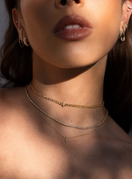 Zoe Lev Cuban Link Pear Diamond Choker
