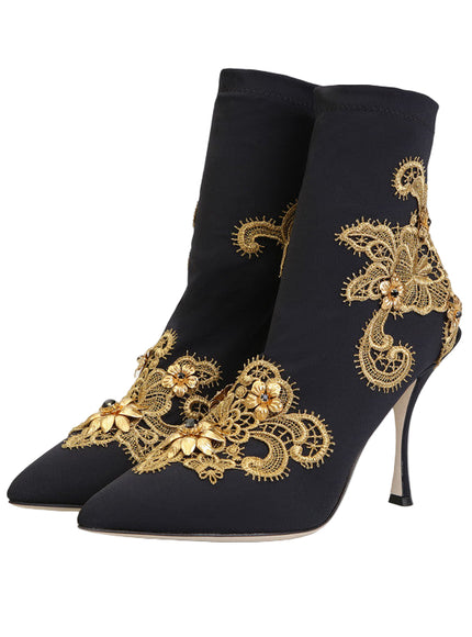 Dolce & Gabbana Lori Black Ankle Boots