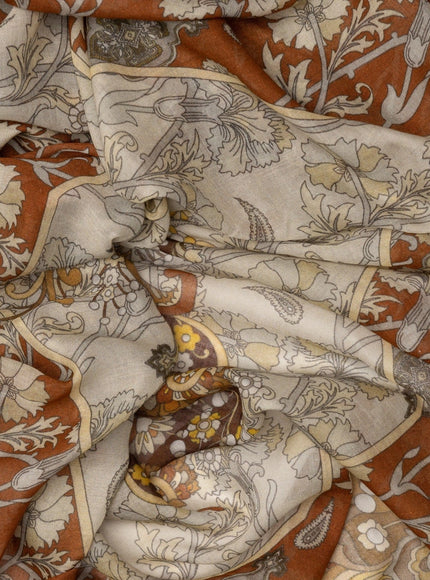 Elizabetta Stella Modal Cashmere Scarf Shawl in Terracotta