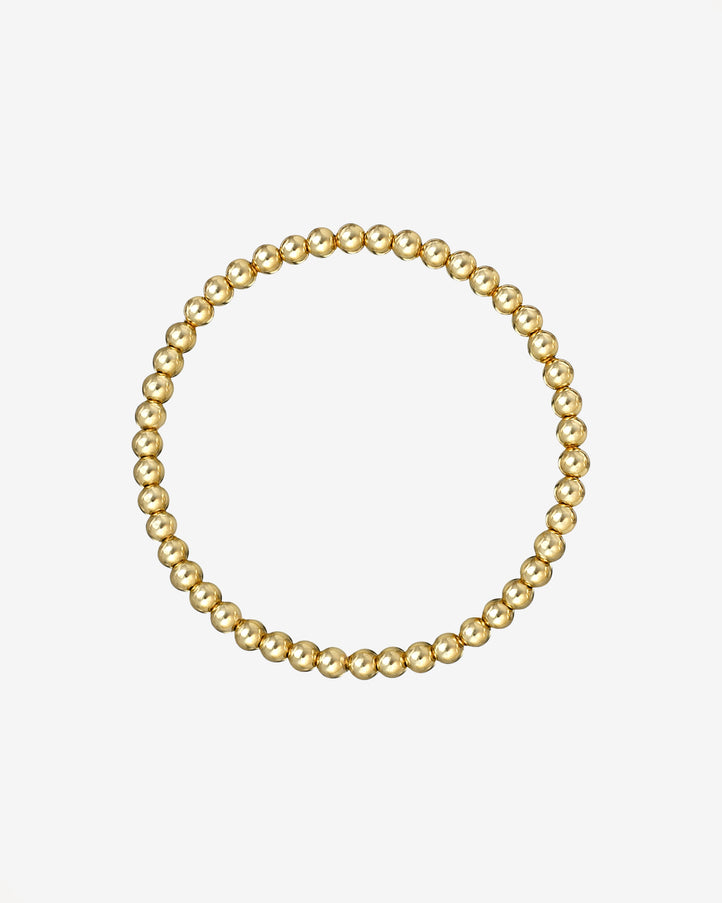 Zoe Lev 4mm Gold Bead Bracelet