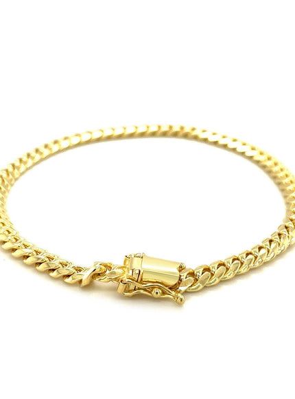 5.0mm 10k Yellow Gold Classic Miami Cuban Solid Bracelet - Ellie Belle