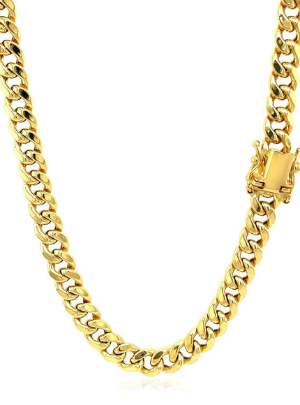 5.0mm 10k Yellow Gold Semi Solid Miami Cuban Chain - Ellie Belle