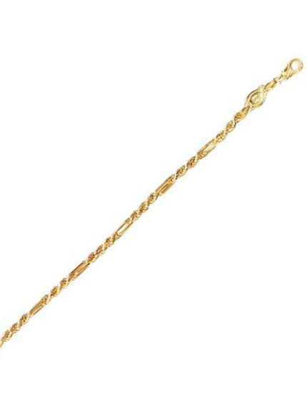 5.0mm 14k Yellow Gold Figa Rope Chain - Ellie Belle