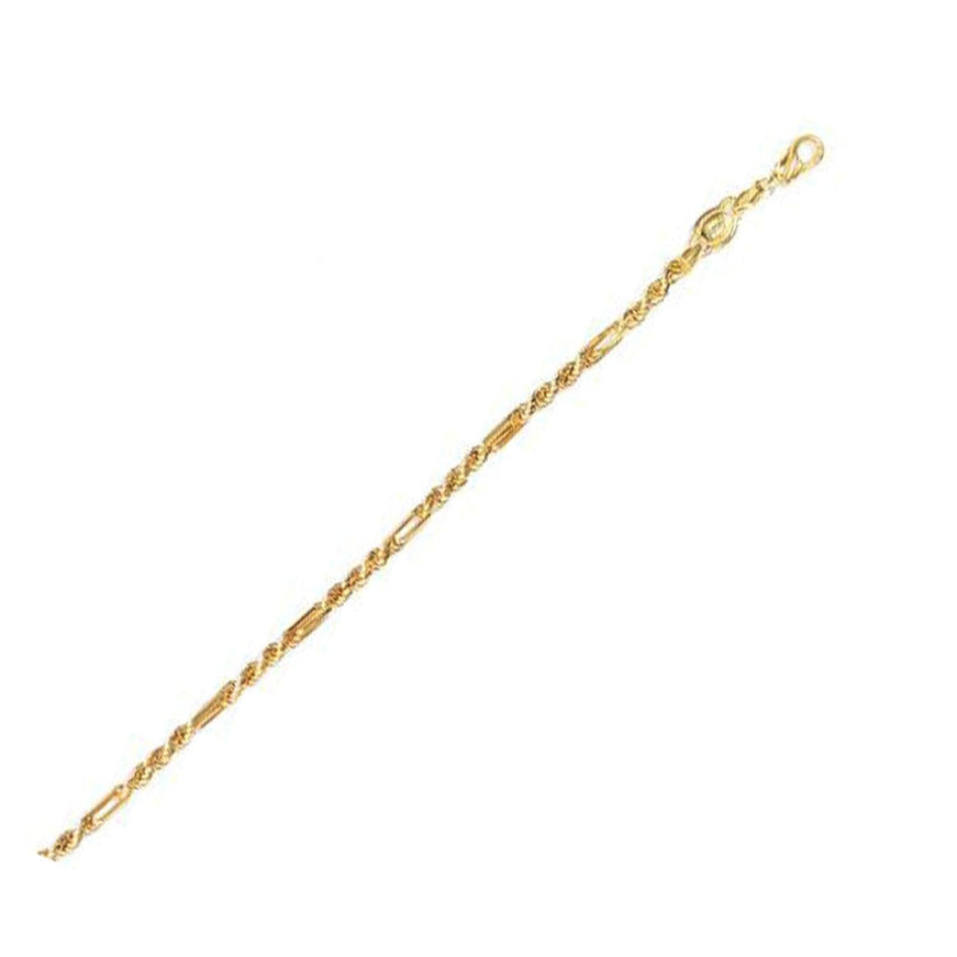 5.0mm 14k Yellow Gold Figa Rope Chain - Ellie Belle