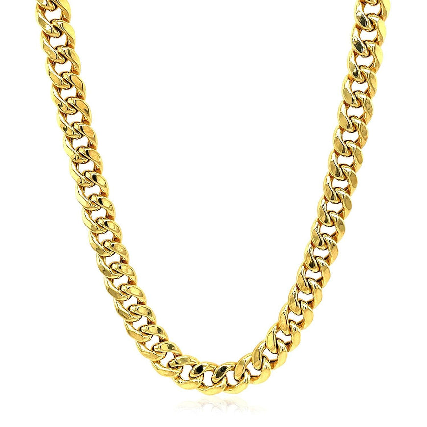 5.0mm 14k Yellow Gold Semi Solid Miami Cuban Chain - Ellie Belle