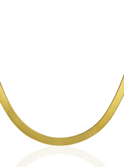 5.0mm 14k Yellow Gold Super Flex Herringbone Chain - Ellie Belle