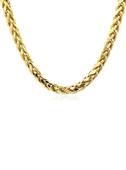 5.2mm 14k Yellow Gold Diamond Cut Round Franco Chain - Ellie Belle