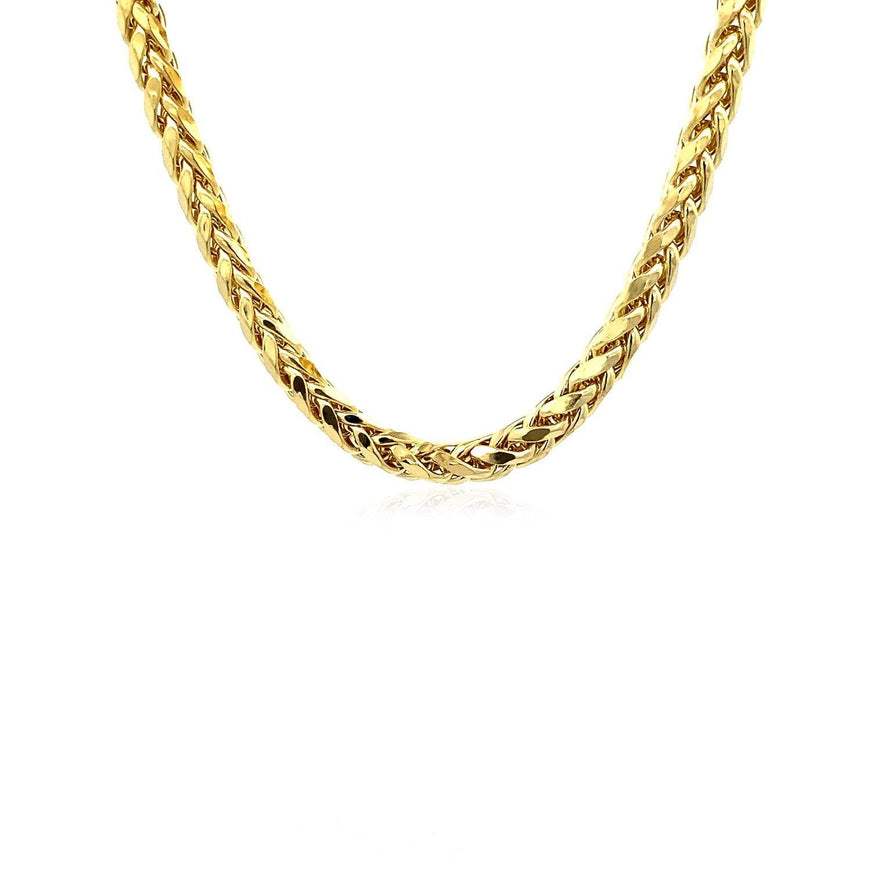 5.2mm 14k Yellow Gold Diamond Cut Round Franco Chain - Ellie Belle