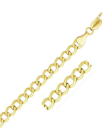 5.3mm 10k Yellow Gold Curb Chain - Ellie Belle