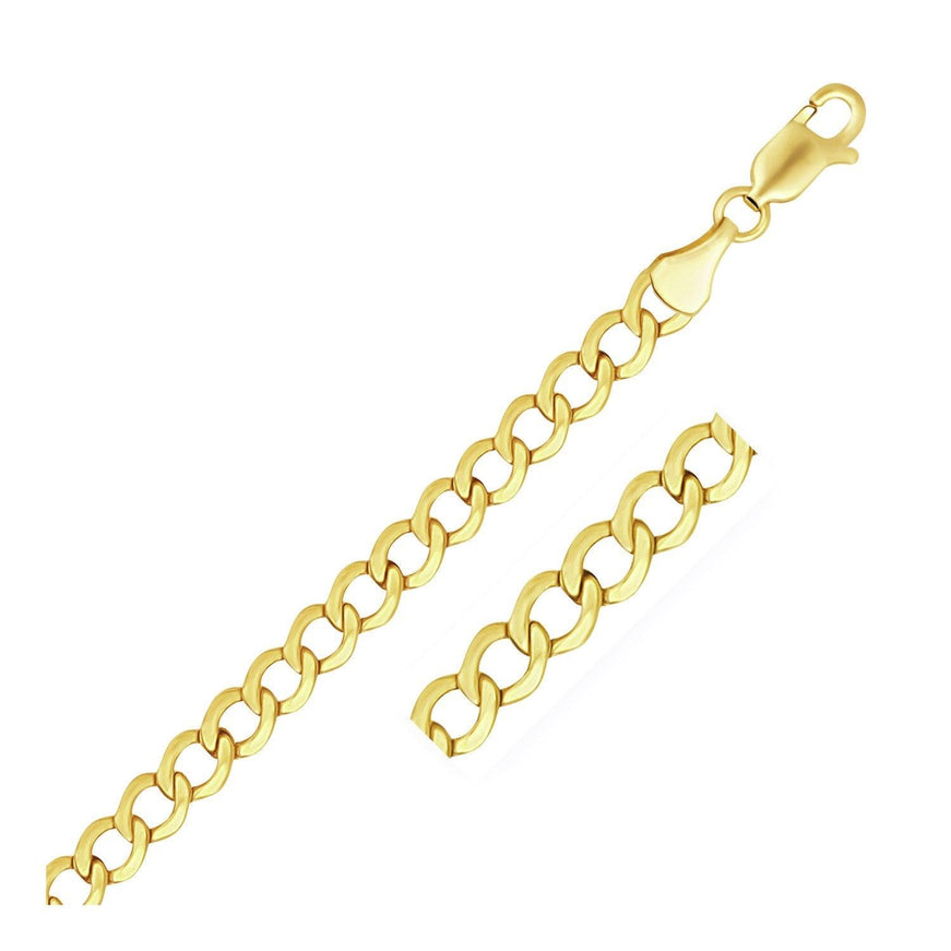 5.3mm 10k Yellow Gold Curb Chain - Ellie Belle