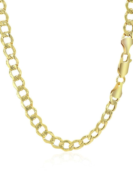 5.3mm 10k Yellow Gold Curb Chain - Ellie Belle