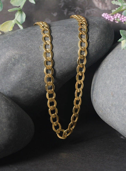 5.3mm 10k Yellow Gold Curb Chain - Ellie Belle