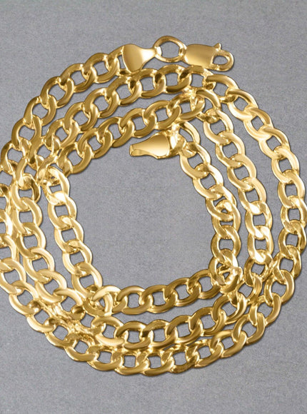 5.3mm 10k Yellow Gold Curb Chain - Ellie Belle