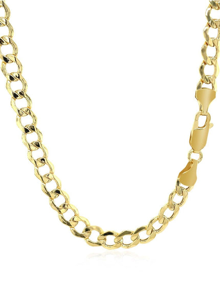 5.3mm 14k Yellow Gold Curb Chain - Ellie Belle