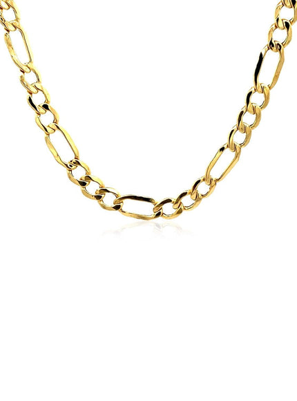 5.4mm 10k Yellow Gold Lite Figaro Chain - Ellie Belle