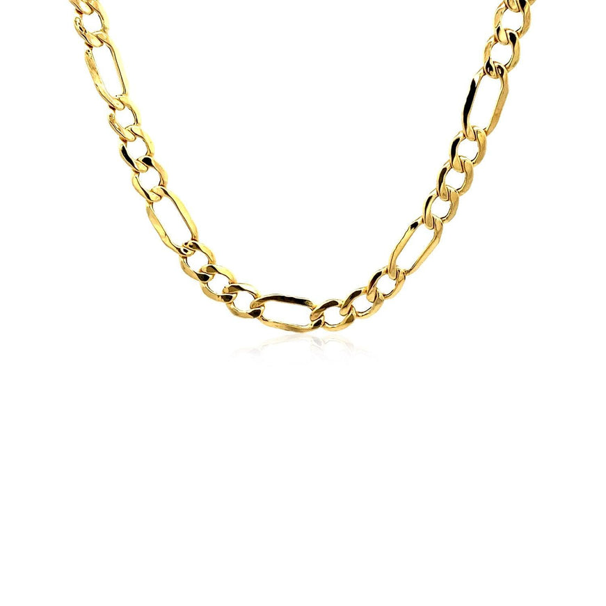 5.4mm 10k Yellow Gold Lite Figaro Chain - Ellie Belle