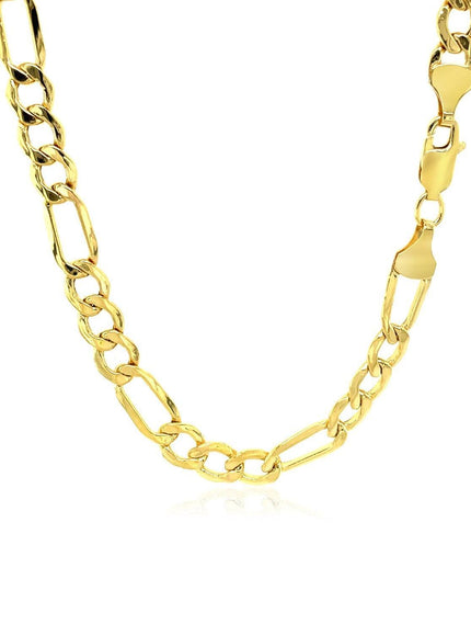 5.4mm 10k Yellow Gold Lite Figaro Chain - Ellie Belle