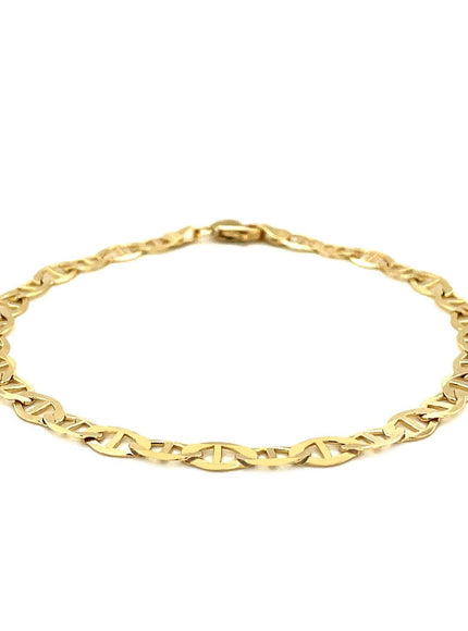 5.5mm 10k Yellow Gold Mariner Link Bracelet - Ellie Belle