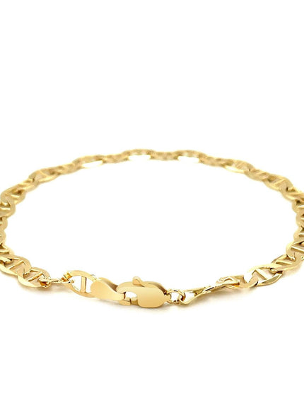 5.5mm 10k Yellow Gold Mariner Link Bracelet - Ellie Belle