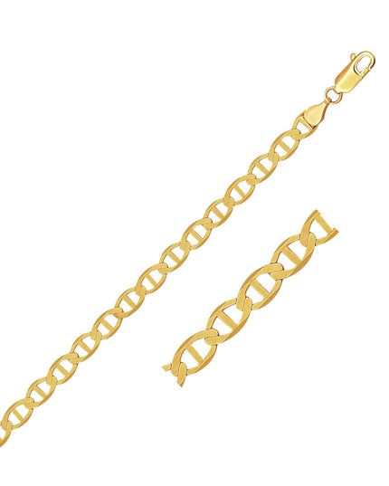 5.5mm 14k Yellow Gold Mariner Link Bracelet
