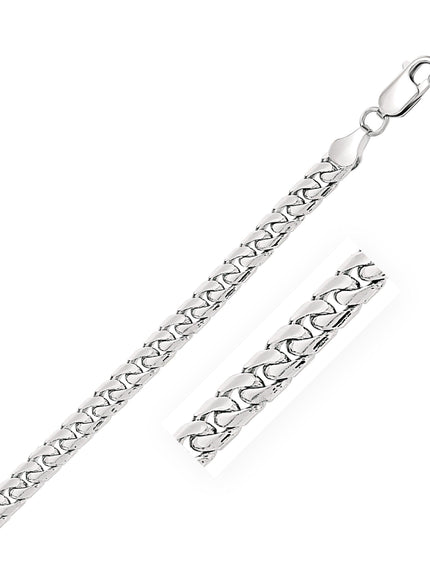 5.8mm 14k White Gold Solid Miami Cuban Bracelet - Ellie Belle