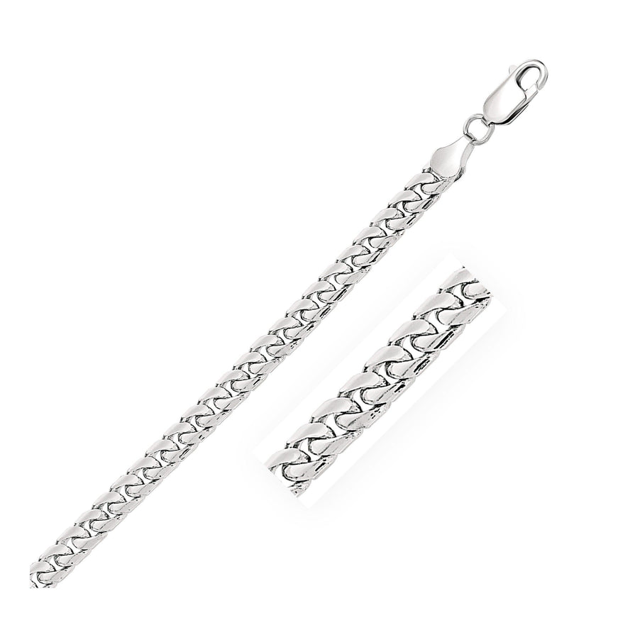 5.8mm 14k White Gold Solid Miami Cuban Bracelet - Ellie Belle