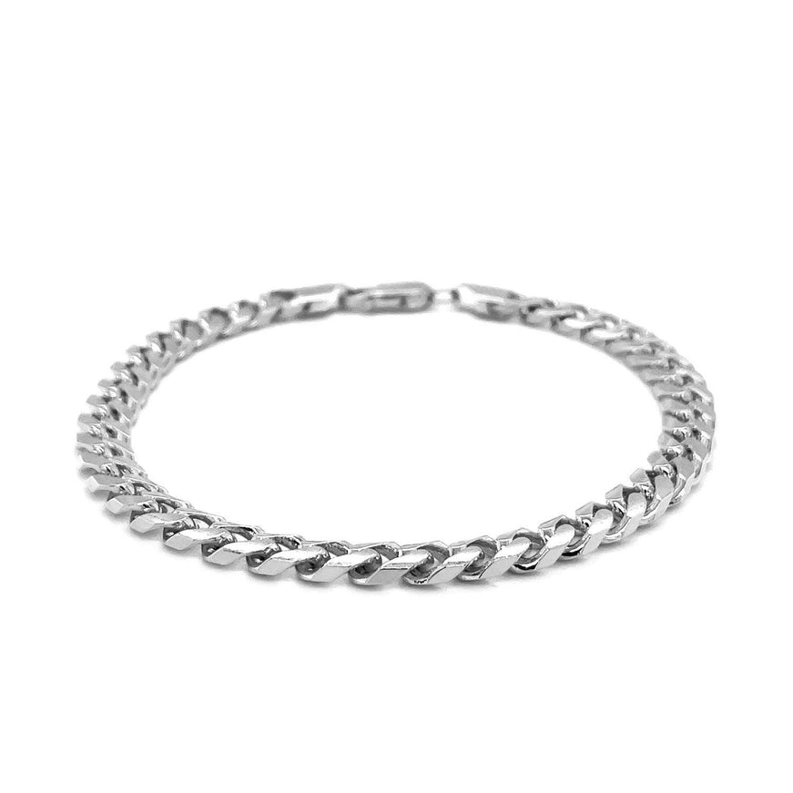 5.8mm 14k White Gold Solid Miami Cuban Bracelet - Ellie Belle