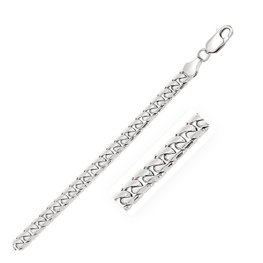 5.8mm 14k White Gold Solid Miami Cuban Chain - Ellie Belle