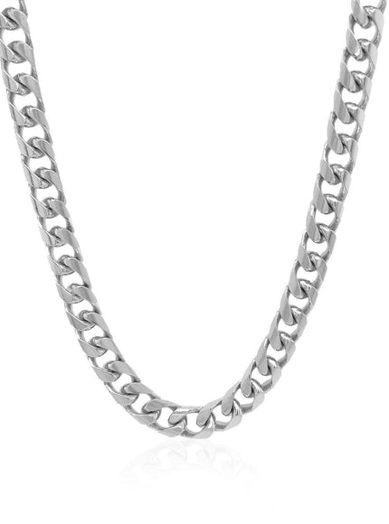 5.8mm 14k White Gold Solid Miami Cuban Chain - Ellie Belle