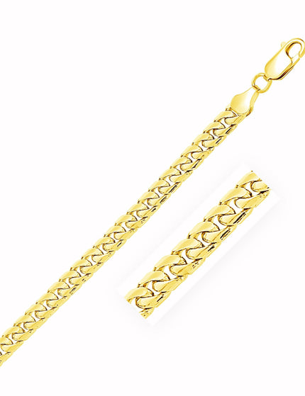 5.8mm 14k Yellow Gold Solid Miami Cuban Chain - Ellie Belle