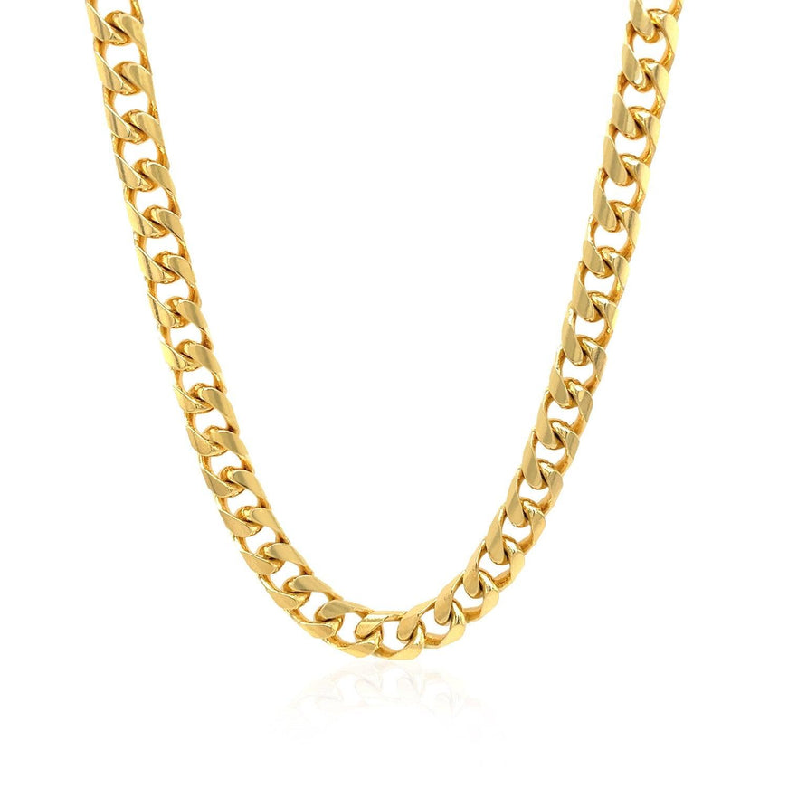 5.8mm 14k Yellow Gold Solid Miami Cuban Chain - Ellie Belle