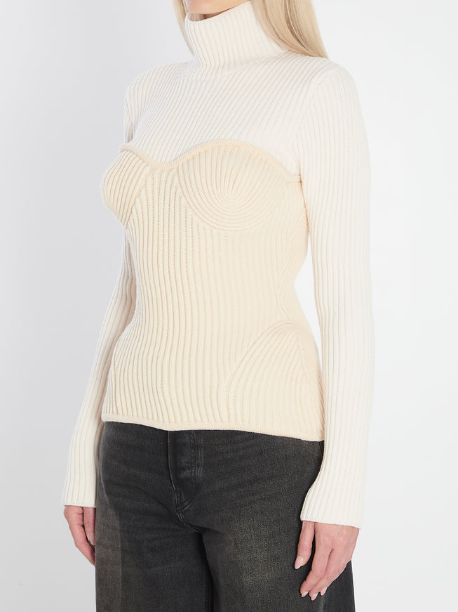 Jean Paul Gaultier Ribbed Knit Pullover