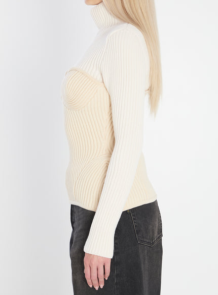 Jean Paul Gaultier Ribbed Knit Pullover