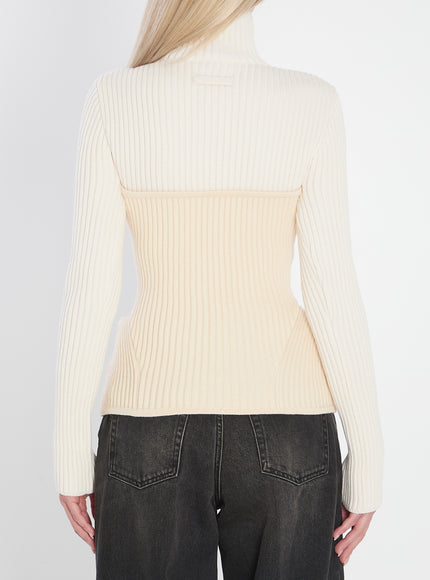 Jean Paul Gaultier Ribbed Knit Pullover