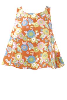Jeremy Scott Floral Top M Orange