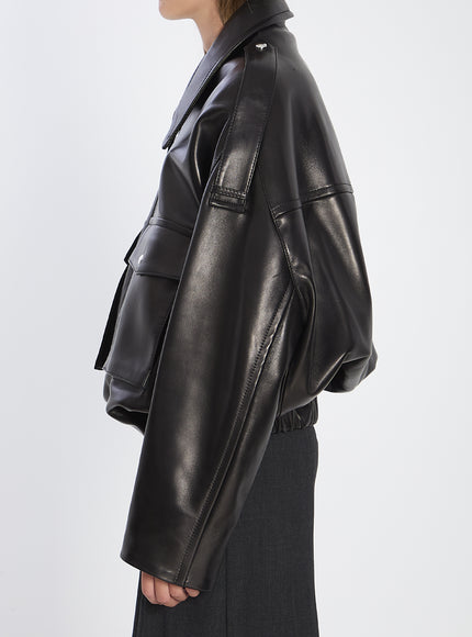 Khaite Bomber Owey In Leather