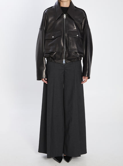 Khaite Bomber Owey In Leather