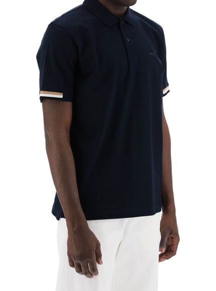 Boss parlay polo shirt with stripe detail