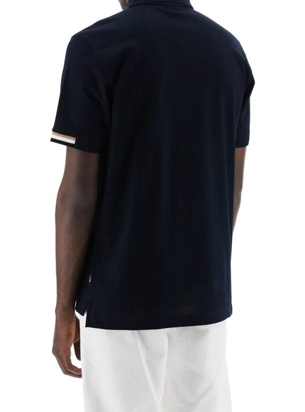 Boss parlay polo shirt with stripe detail