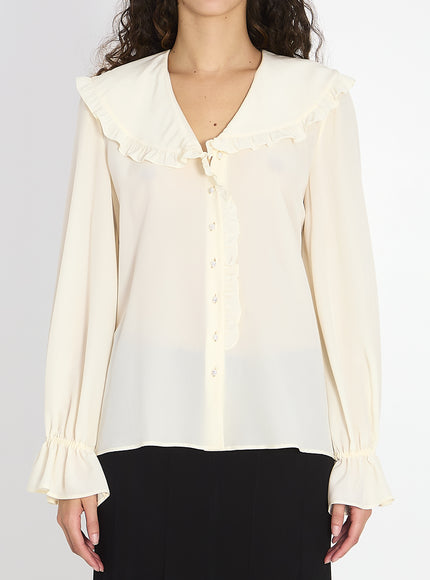 Chloe Fluid Silk Blouse White