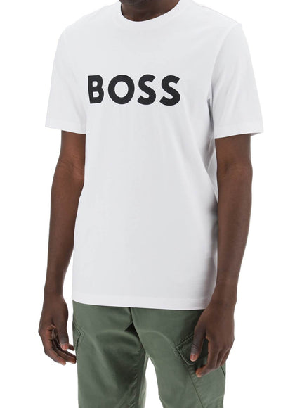 Boss tiburt 354 logo print t-shirt